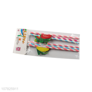 Wholesale cheap price disposable fruit paper straw