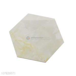 Wholesale hexagonal marble pattern heat resistance uv board cup mats