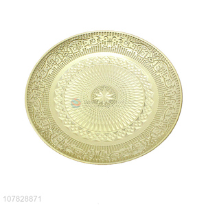 Hot sale tableware round gold serving plates serving dishes