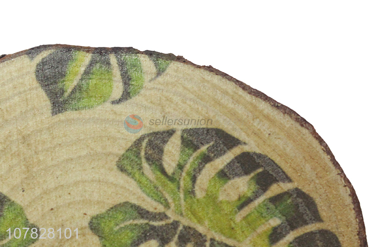 China manufacturer leaf pattern mdf cup mat wooden drink coasters