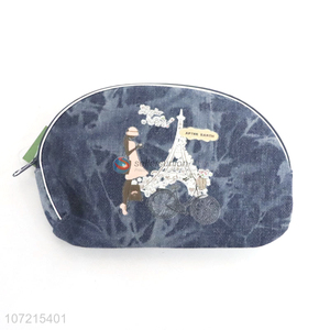 Wholesale printed canvas bag portable coin purse