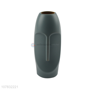 Unique design human face vase modern plastic flower vase for decoration