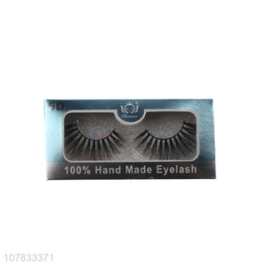 Wholesale 5D 100% handmade glitter false eyelashes faux eyelashes