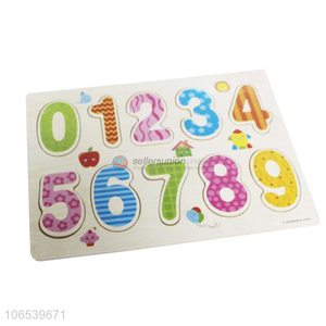 Online wholesale kids toy wooden number jigsaw puzzle for toddlers