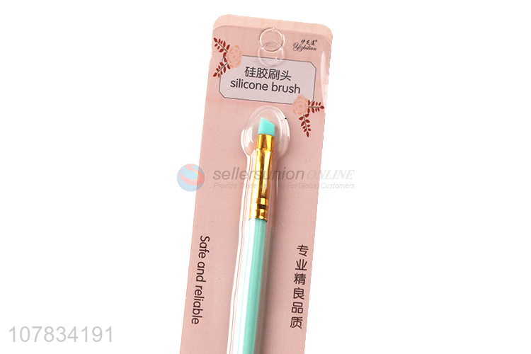 Good Quality Plastic Handle Silicone Eyeshadow Brush