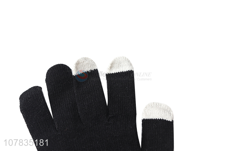 High quality men women knitted gloves adult winter warm gloves wholesale