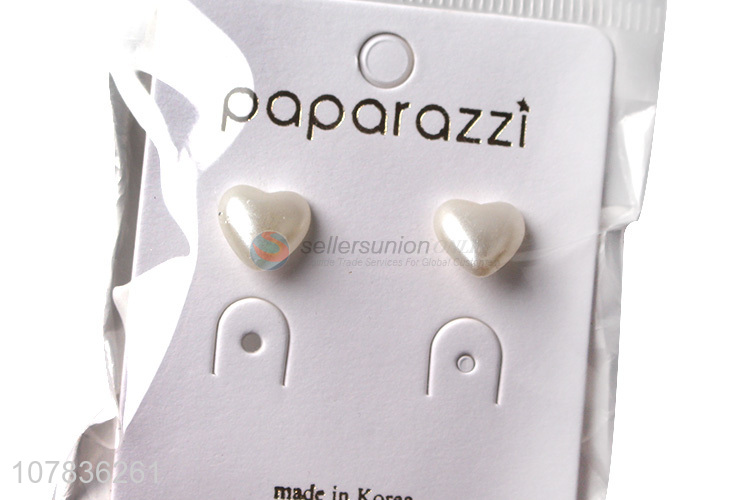 Hot sale heart shape ear studs for women jewelry