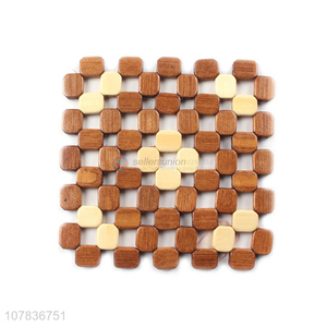 Good quality wooden hollow coaster dinning insulation pads