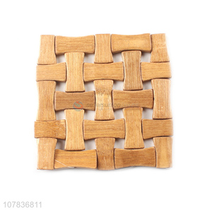 Creative design hollow wooden coaster kitchen thickened insulation pad