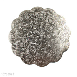 New style flower shape silver luxury placemats for dining table