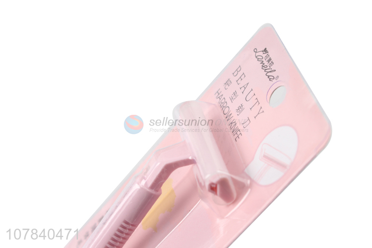 New arrival pink T-shaped razor armpit hair shaving knife for ladies