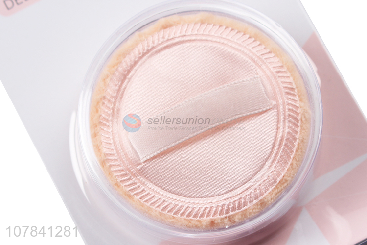 Factory wholesale flocking cosmetic powder puff set