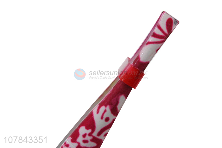 High quality fashionable elegant floral printing eyebrow tweezers set