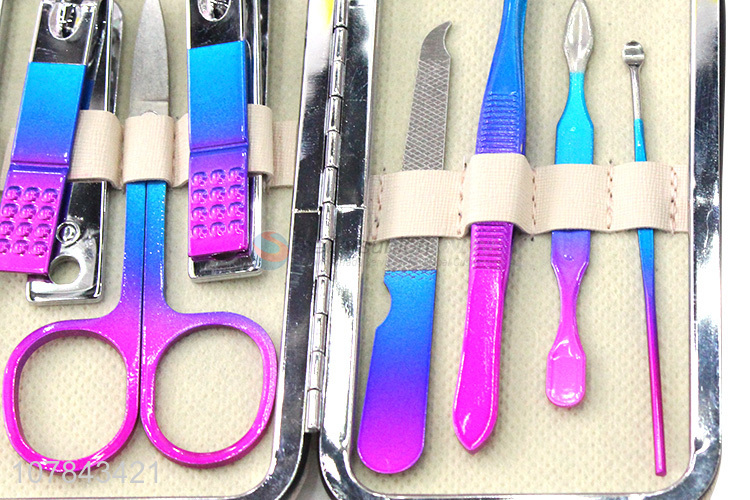 Most popular colorful carbon steel nail clipper set nail art tools