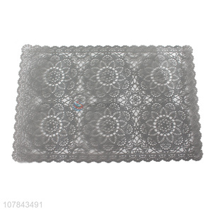 High quality grey retro hard piece placemat PVC desktop gasket