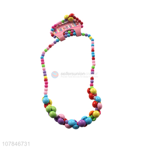 Fashion Style Colorful Plastic Necklace Bracelet For Kids