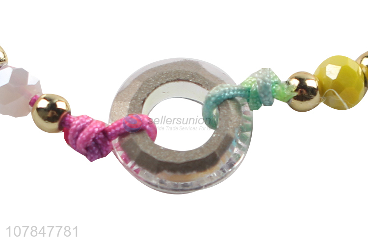 Best selling colourful handmade bracelet with plastic beads