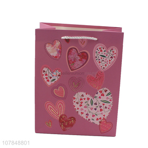 Yiwu wholesale pink love holiday gift packaging bag