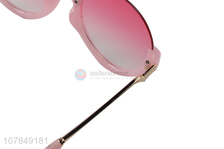 Top Quality Pink Sunglasses Fashion Ladies Sun Glasses