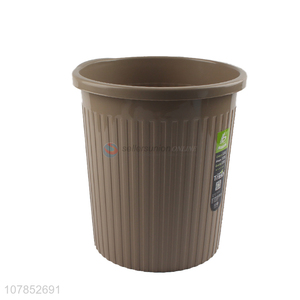 Hot selling brown plastic household trash can wholesale