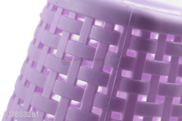 High quality purple household plastic storage basket