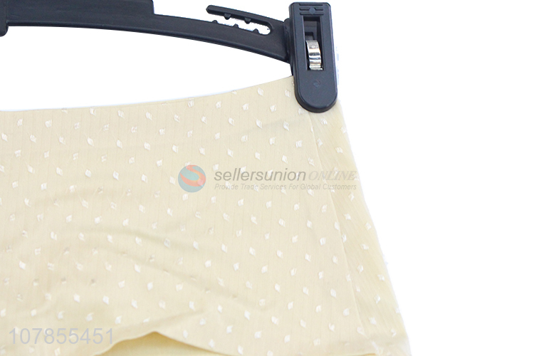 Good selling yellow ice silk summer stretch women panties