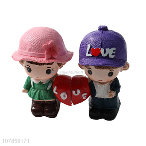 China products resin figurine lovers doll for home decoration