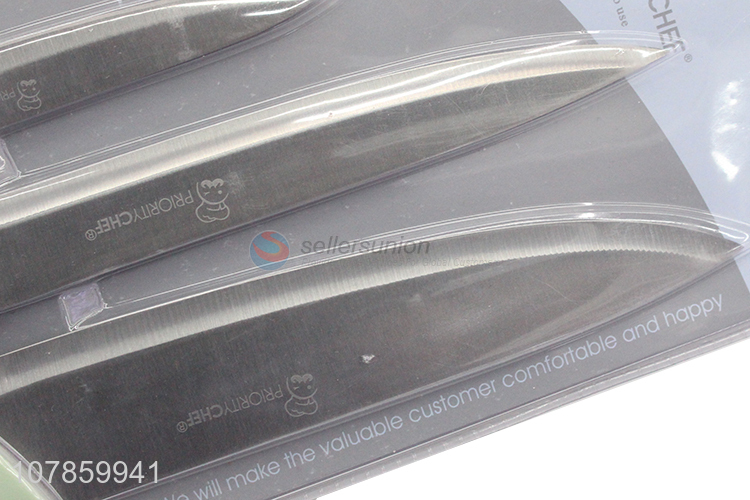 Good wholesale price stainless steel kitchen knives three-piece set