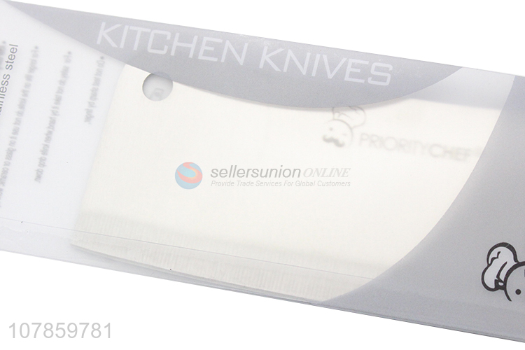 Hot selling silver stainless steel kitchen knife with wooden handle