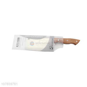 Hot selling silver stainless steel kitchen knife with wooden handle