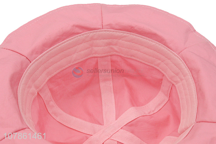 China factory  pink fashion outdoor fisherman hat for children