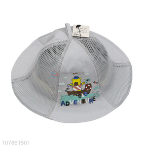 Top products grey cartoon embroidery fisherman hat for sale
