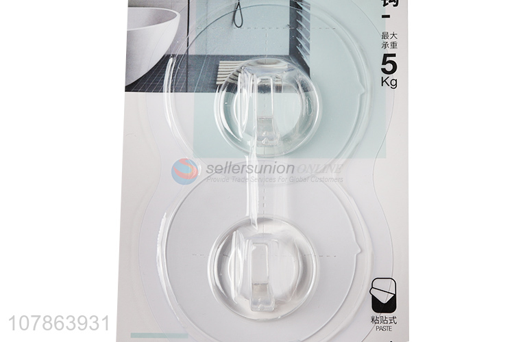 China factory clear bathroom kitchen sticky hook wall hanger