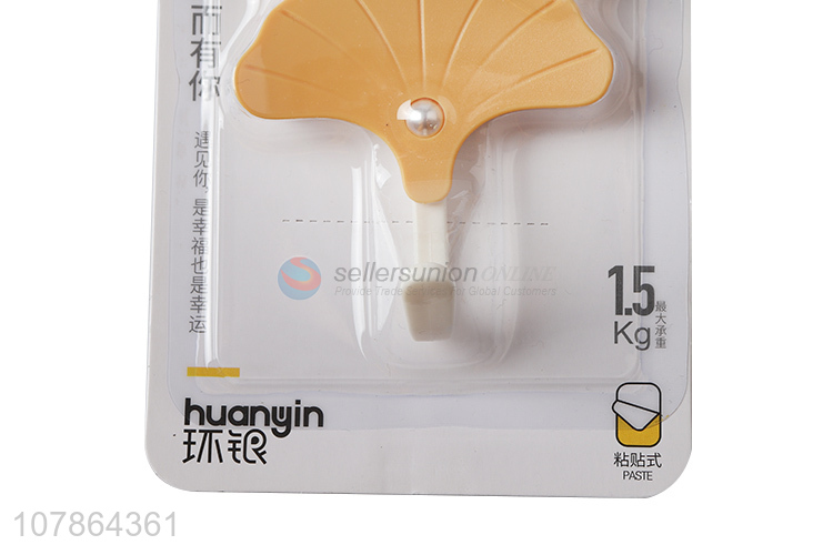 Online wholesale ginkgo leaf shape sticky hooks coat hanger