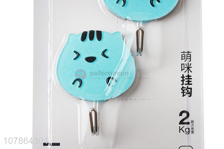 China supplier cartoon sticky hook punch free bathroom hook