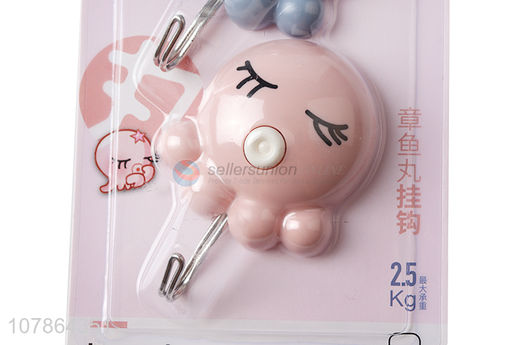 Low price cute cartoon octopus sticky hooks utensils hook