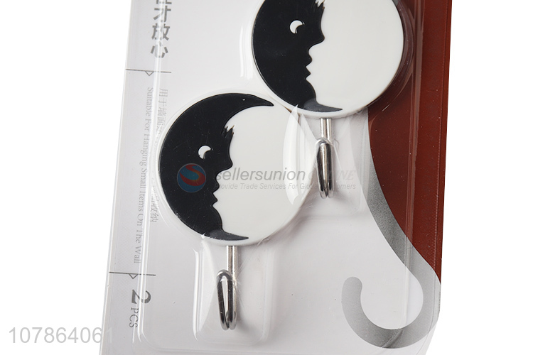 China wholesale creative punch free moon design sticky hook