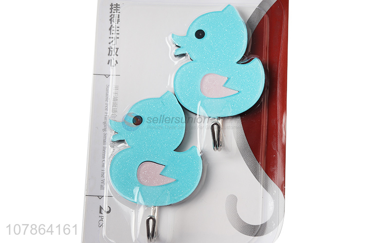 New arrival multi-function sticky hook duck shape towel hook