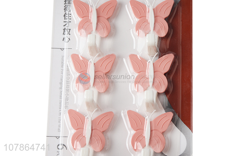 Factory price butterfly shape strong adhesive hook wall hook