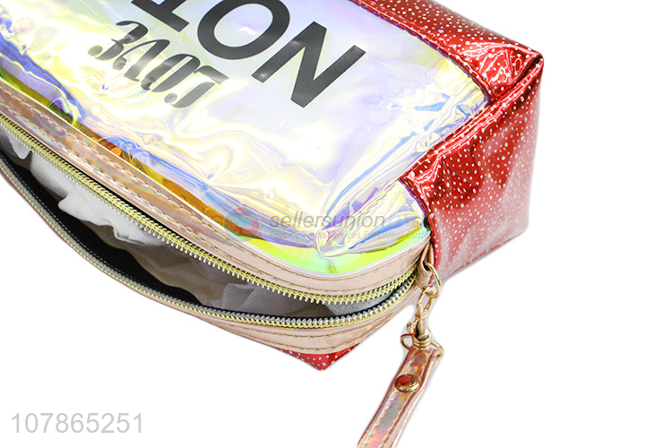 Good price pu portable women waterproof makeup bag for sale