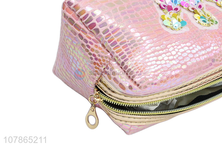 Factory price portable waterproof women makeup bag cosmetic bag