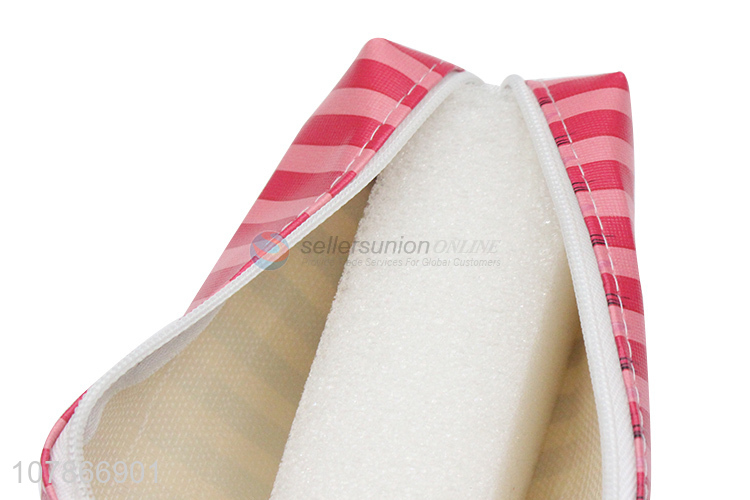 Wholesale cheap price stripe pattern pencil bag for stationery