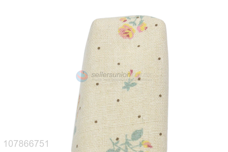 China factory flower pattern canvas pencil bag for stationery