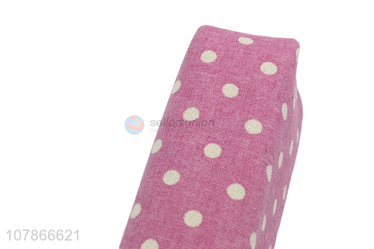 Hot sale multicolor spots pattern canvas pencil bag wholesale