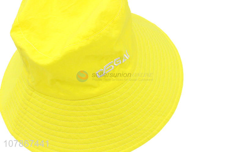 Good quality yellow outdoor sun cap children quick-drying fisherman hat