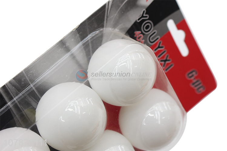 China sourcing white 6pieces pingpong balls for sports