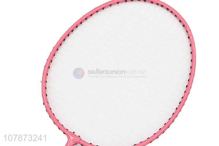 Creative design pink badminton racket set for outdoor sports