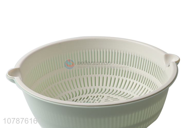 China supplier pp material double layered drain basket for kitchen