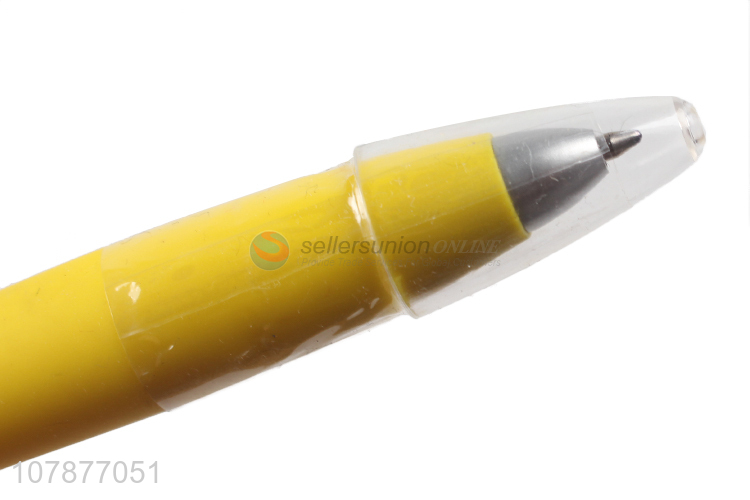 Hot selling yellow office signature pen creative cartoon plastic pen