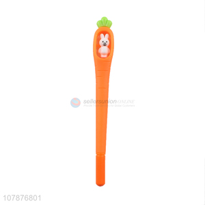 High quality orange carrot cartoon plastic signature pen